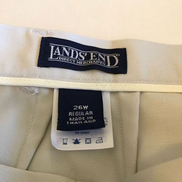 NEW Lands End Light Stone Normcore, Beigecore, Career Twill Pants Size 26W NWT - Picture 7 of 13
